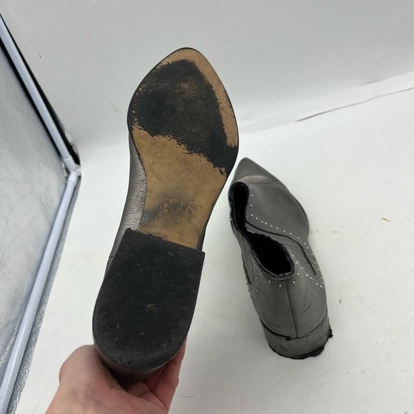 Marc Fisher Women’s Idalee Metallic Silver Studded Chelsea Ankle Boots - Picture 10 of 14